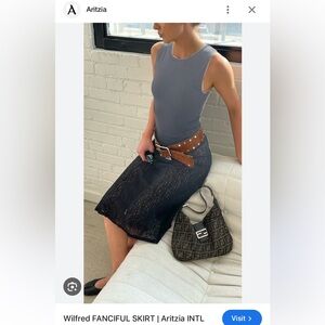 Aritzia Fanciful skirt - Wilfred Black Sz M